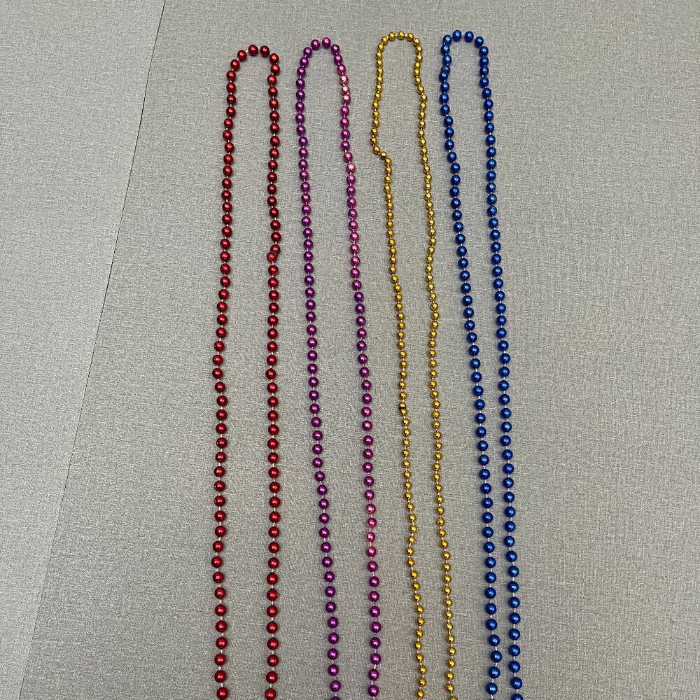 4 pack long decorative beaded necklace and swaeter necklace bundle